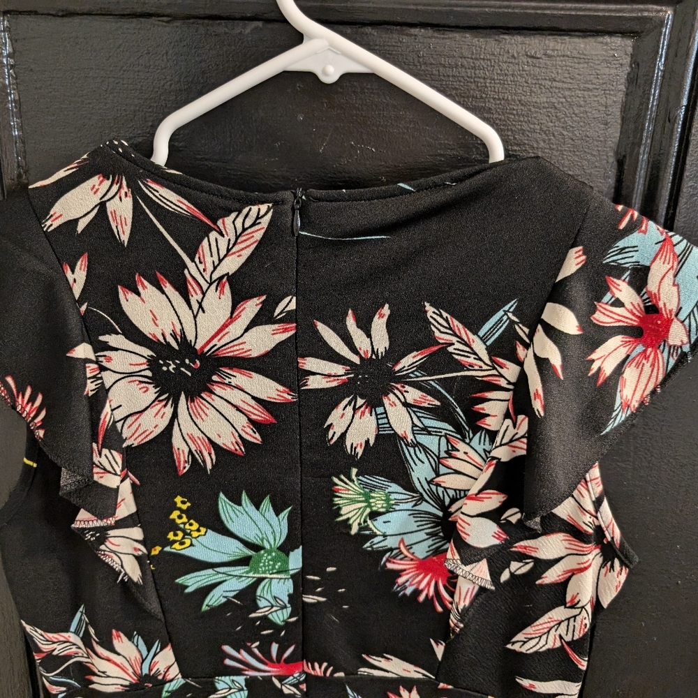 Ihot dress black flowers - Picture 12 of 16